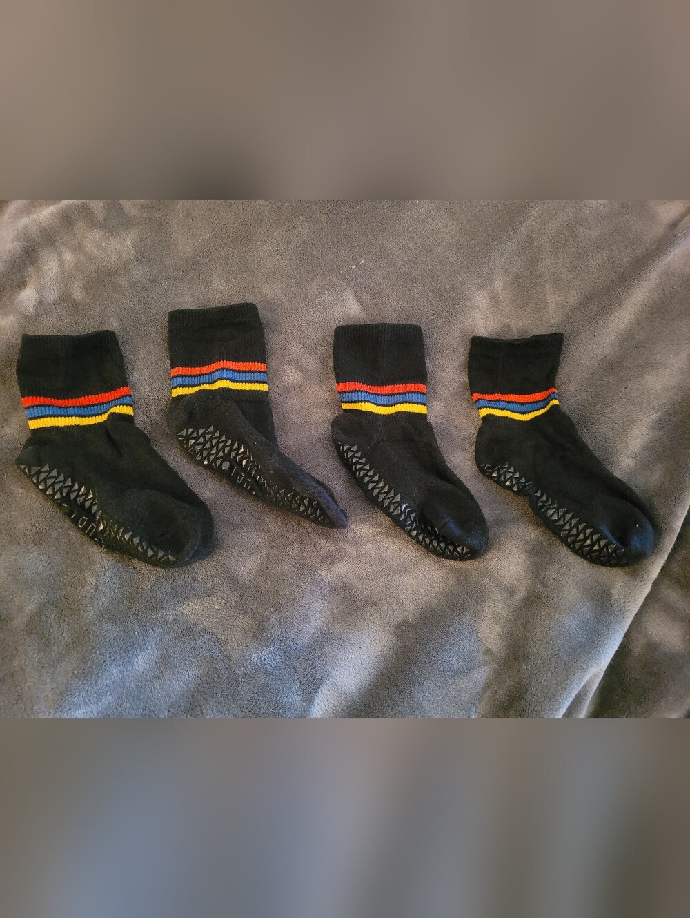 2 Pair of Black Pointe Studio Women's Socks with Grips on Bottom